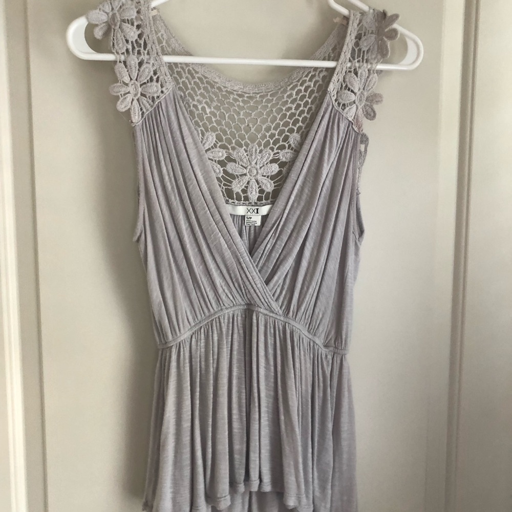 Cute crochet back closet tank top